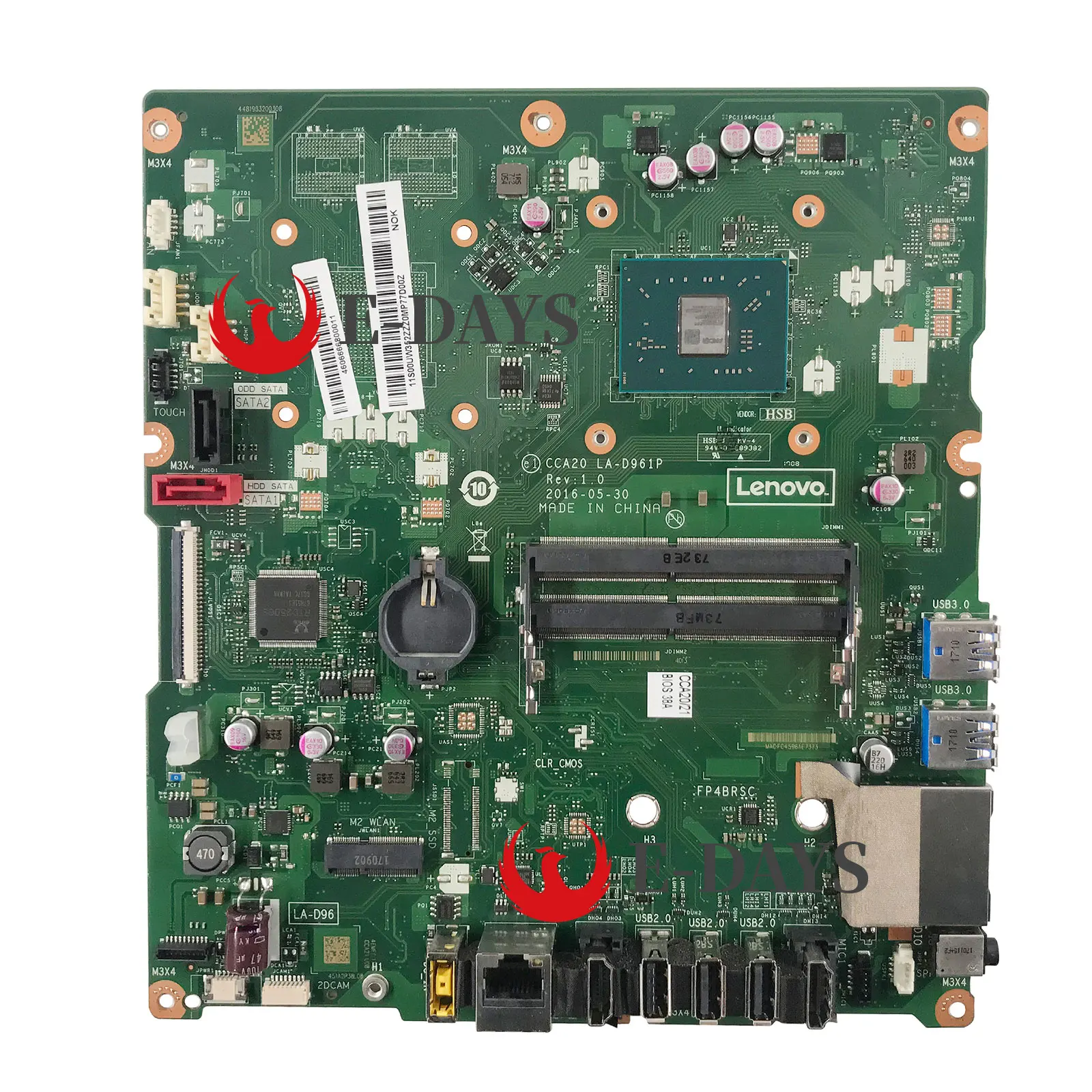 

CCA20 LA-D961P For Lenovo AIO 510-22ASR 510-23ASR All-in-One Motherboard With A6 A9 A12 CPU 01GJ243 00UW343 00UW352 00UW353