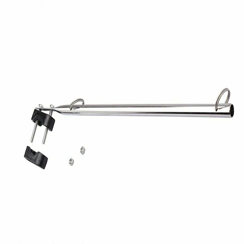 Boat 304 Stainless Steel 14" Flag Pole Rail Mount Holder Fit To 7/8"1