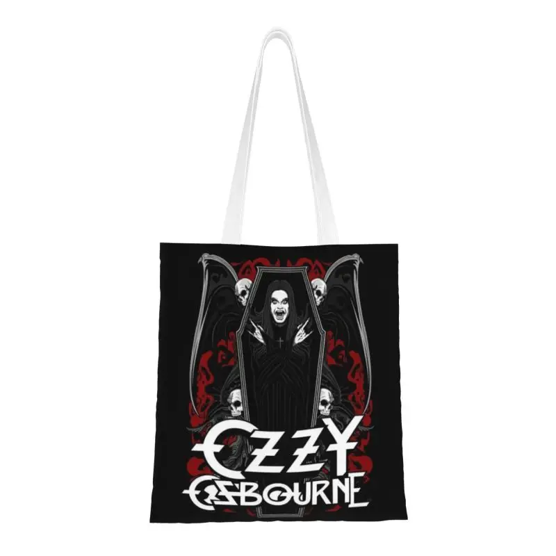 

Сумка-тоут для покупок Ozzy osпрежде, переработанная британская тяжелая металлическая Холщовая Сумка через плечо для покупок в стиле рок-музыки, певицы