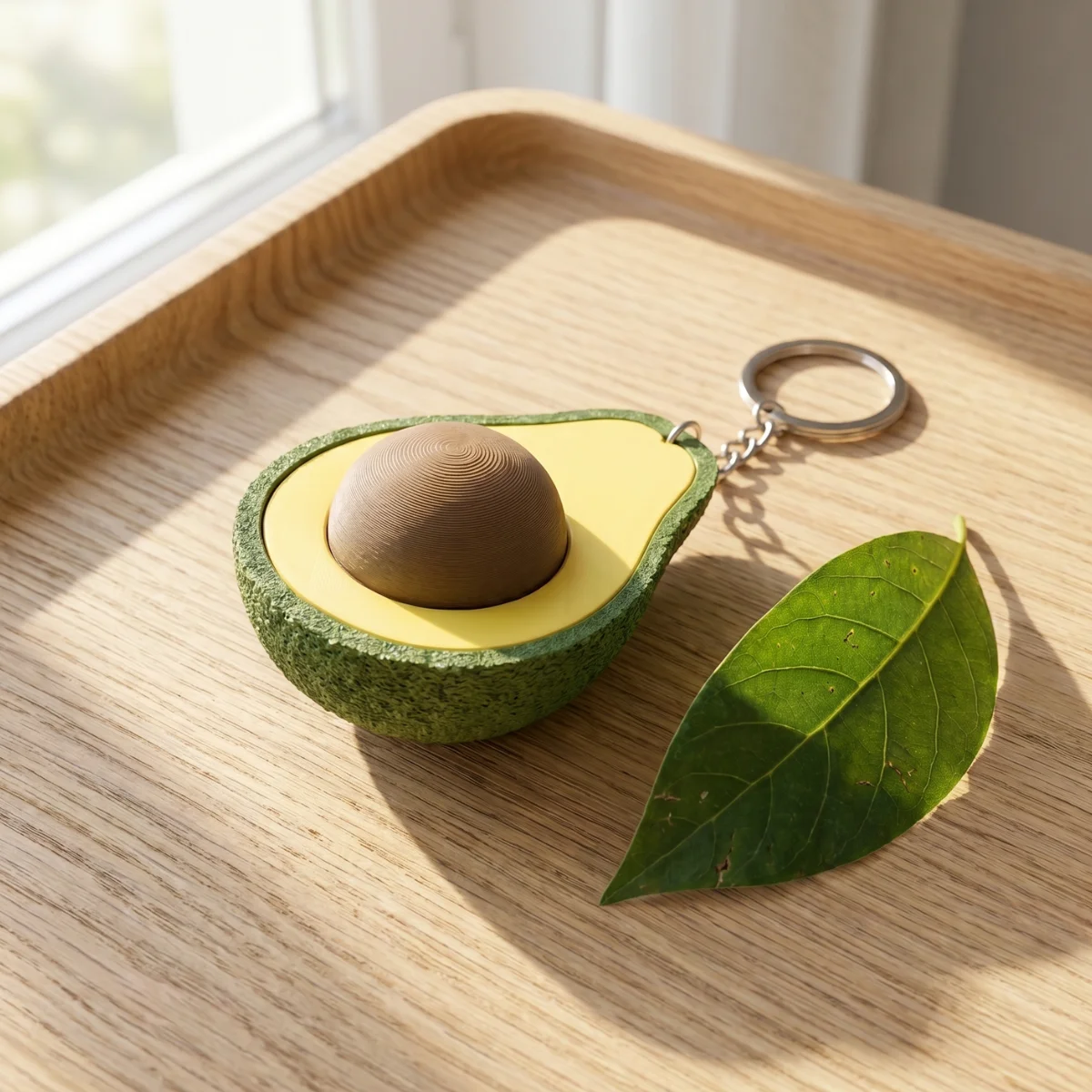 Llavero antiestrés con forma de aguacate