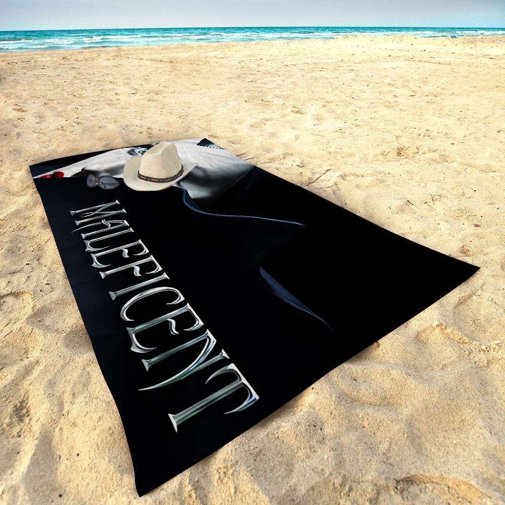 Amine M-Maleficent Microfiber Printed Beach Towel Mountain Climbing Yoga Beach Swimming Running Absorbent Soft Towel 4