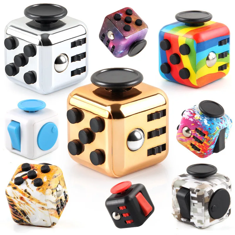 Solid Color Fidget Decompression Dice for Release Stress Autism Anxiety Relieve Adult Kids Stress Relief Anti-Stress Fidget Toys fidget toys anti stress toys
