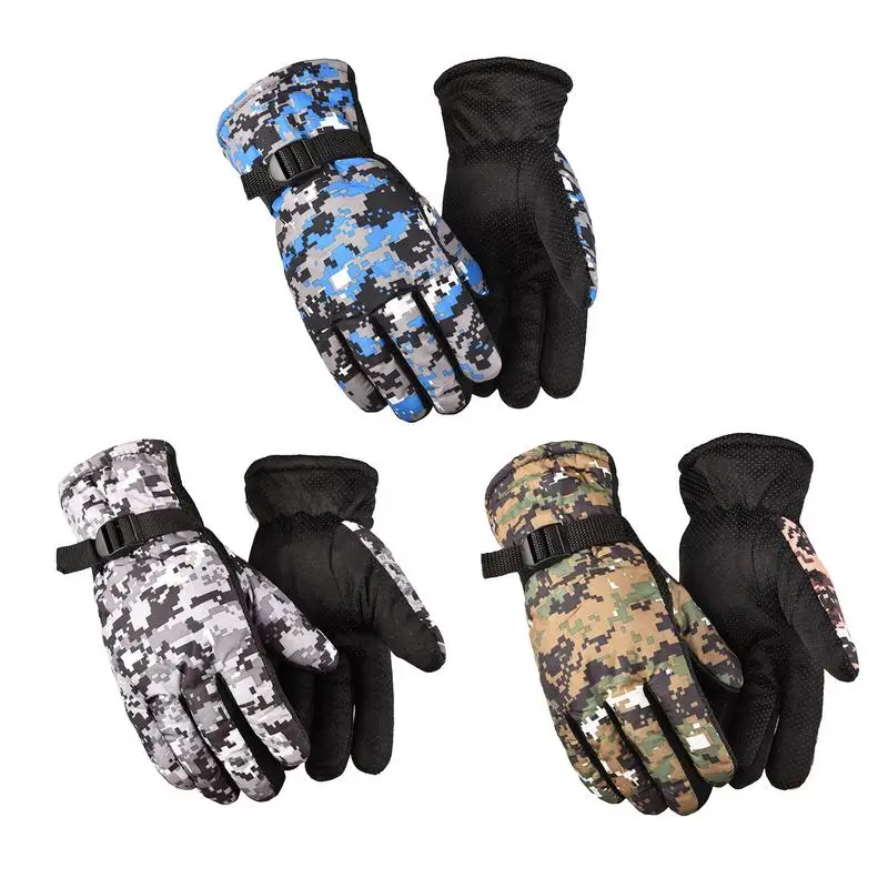 Winter Snowboard Ski Gloves Cotton Waterproof Breathable Snow Gloves Motorcycle Gloves for Cold Weather Mens Womens 2