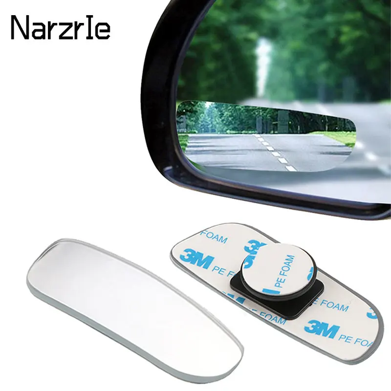 Car Mirror 360 Degree Wide Angle Convex Blind Spot Mirror Parking Auto Motorcycle Rear View Adjustable 2pcs