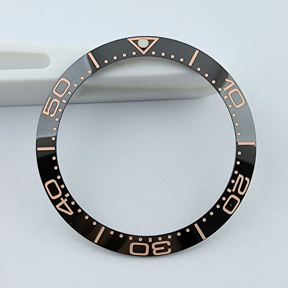 세라믹 베젤 인서트 시계 베젤, 40mm 자동 시계, 남성용 시계 링 부품, 38mm * 30.5mm