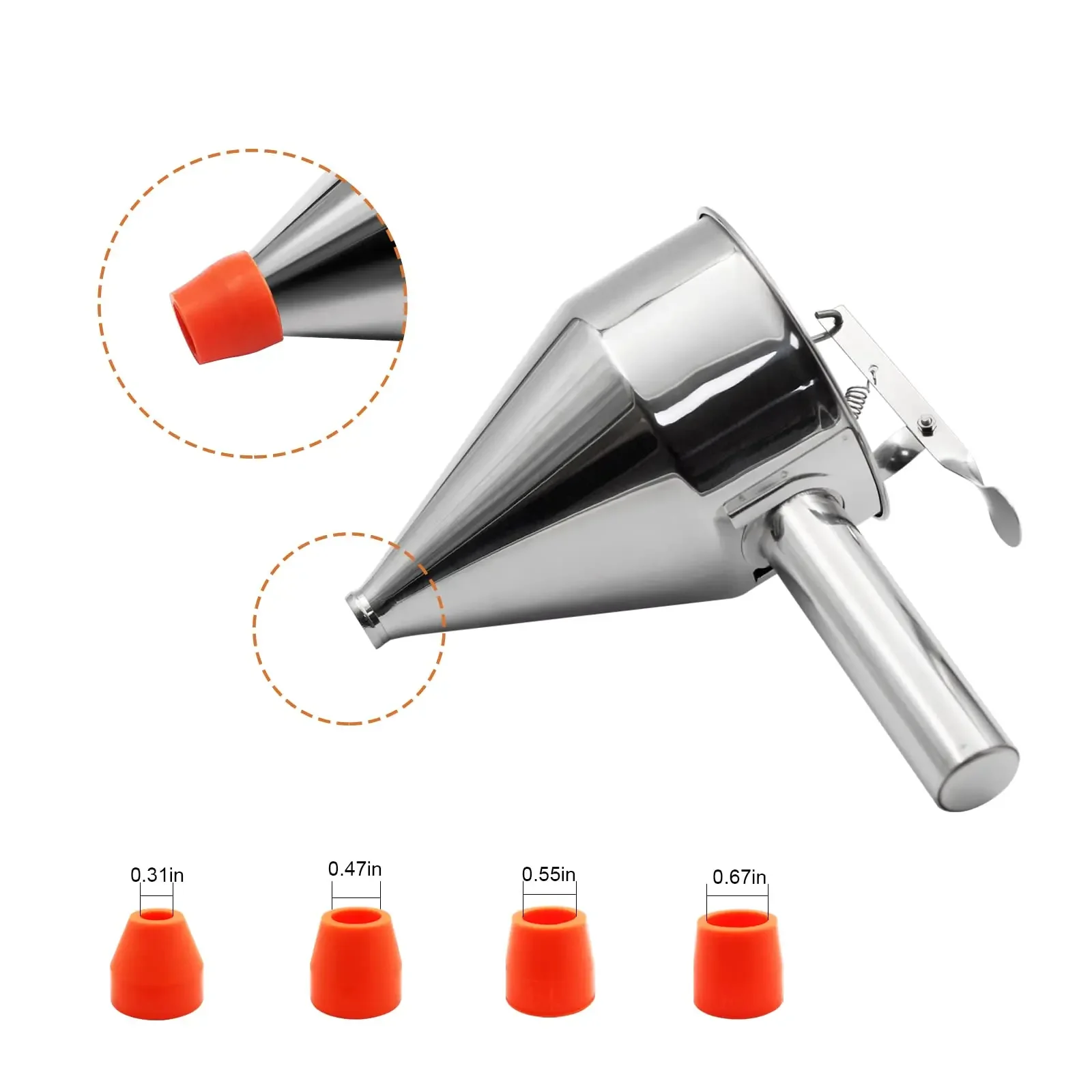 20/40oz Pancake Batter Dispenser Stainless Steel Funnel Cake Dispenser with Stand Heavy Duty Baking Tool