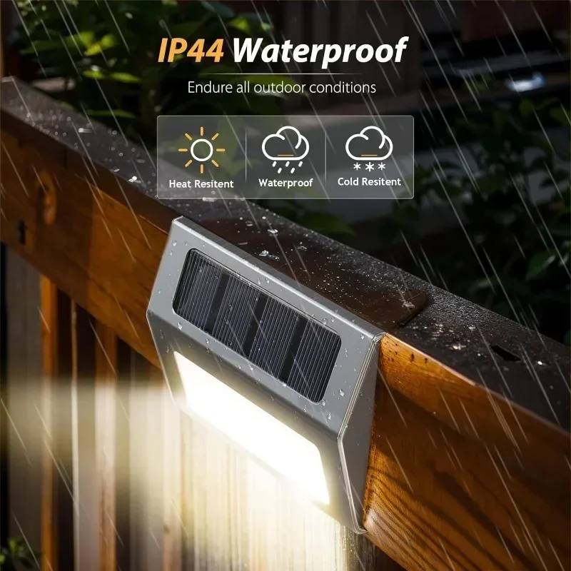 Solar Powered LED Stainless Steel Deck Lights 4