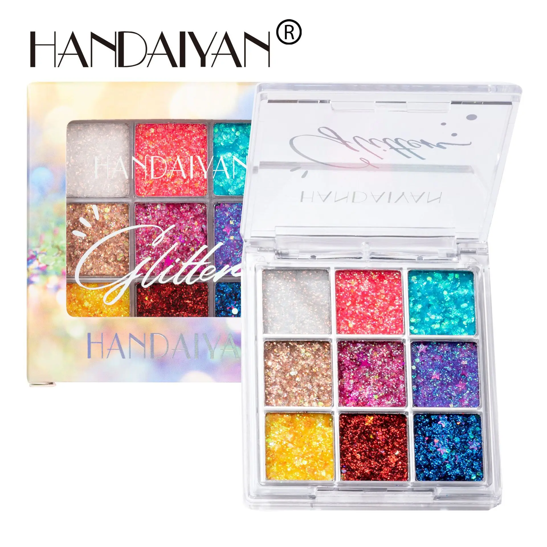 Mini 9-Color Glitter Eyeshadow Palette Image 14