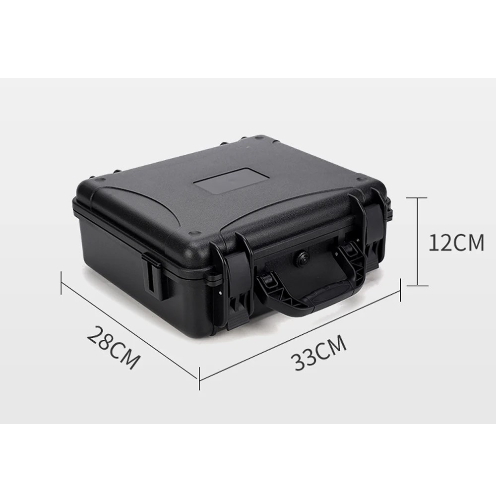 Étui de transport rigide pour DJI Air 3S avec bandoulière, protection anti-choc et rangement pratique pour le drone et ses accessoires.