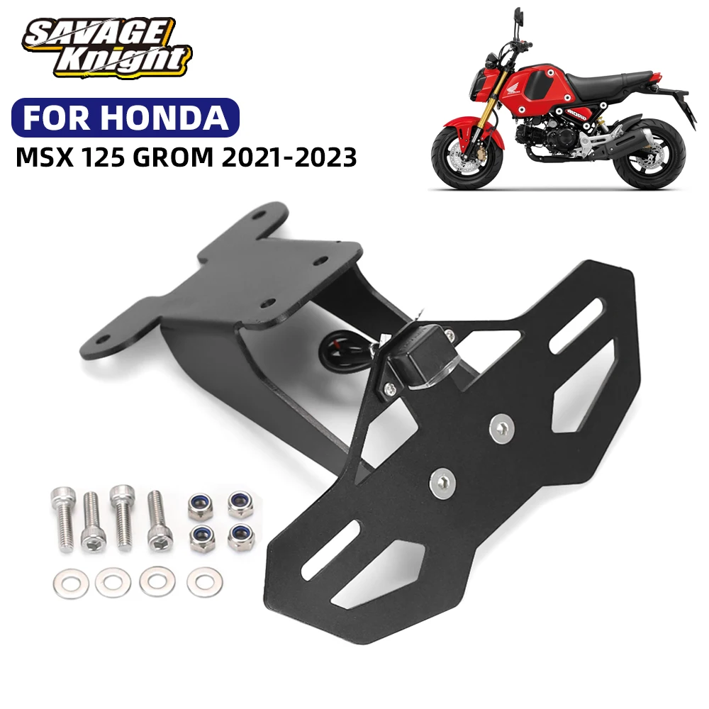 

Подставка для номерного знака для HONDA MSX125 Grom 2021 2022 2023 MSX 125 Grom, хвостовой инструмент для удаления брызг, аксессуары для светодиодов