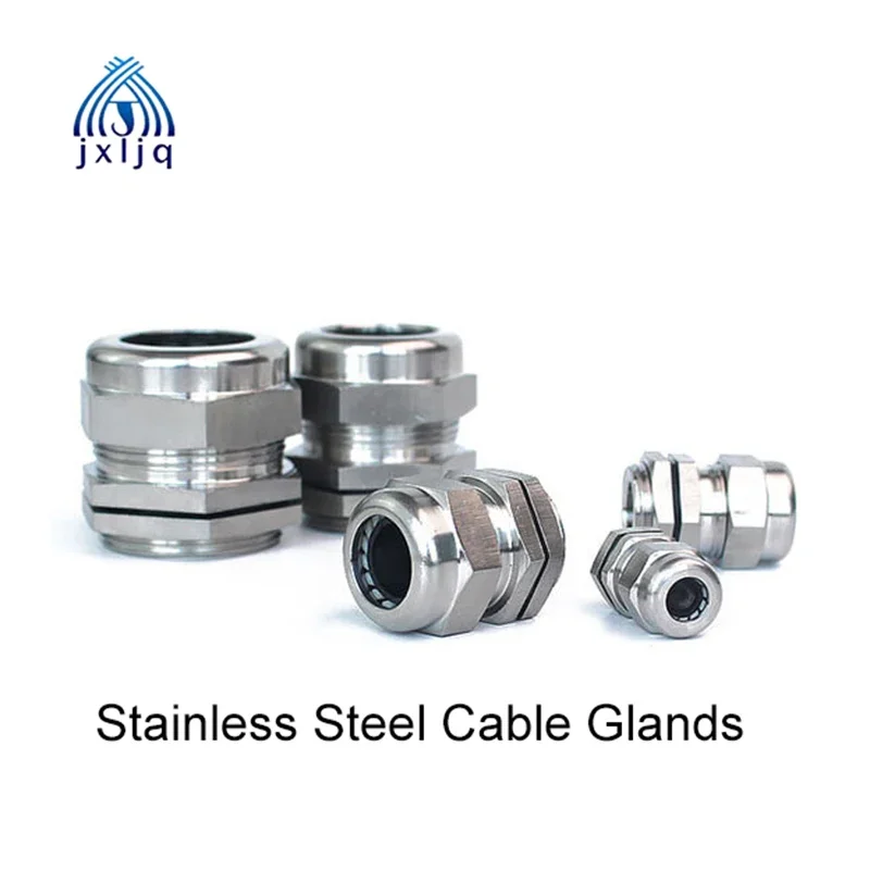 PG Type 304 Stainless Steel Cable Gland IP68 Metal Waterproof Fixing Joint PG7 PG16 PG25 M32 M25 Nickel Coated Connector M12 M16