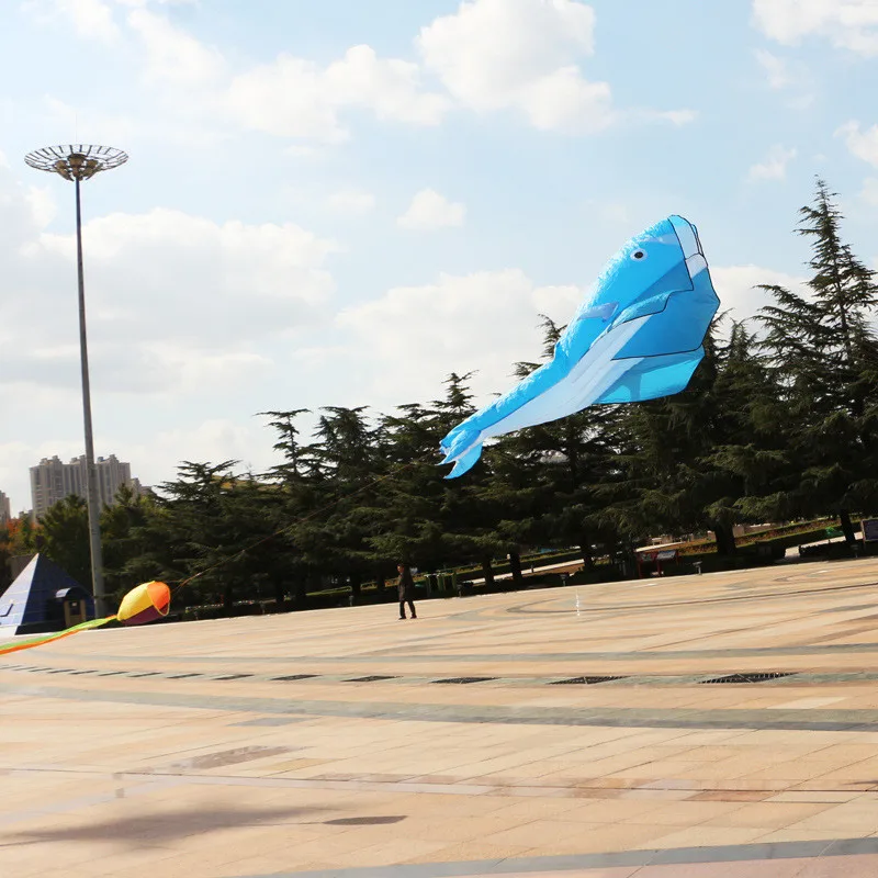 2.2 Meter 3D Giant Dolphin Whale Shape Flying Kite Parafoil Sports Software Paragliding Beach Kite Outdoor Toys For Adult Kids 5