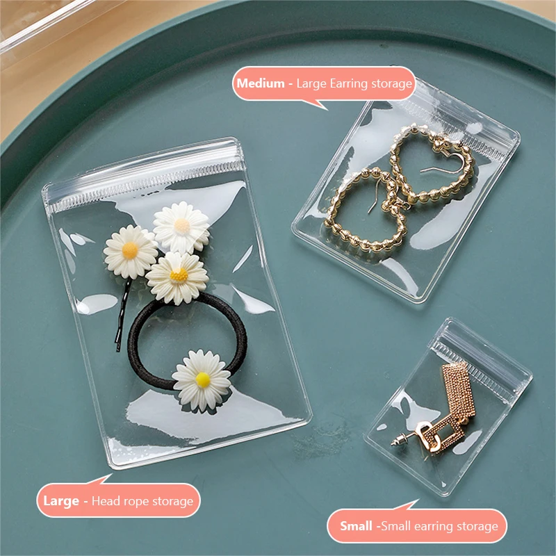 10/20 Pcs Zipper Bag Jewelry Plastic Pvc Transparent Bracelet Necklace  Earrings Storage Gift Bag For Small Business Packaging - Jewelry Packaging  & Display - AliExpress