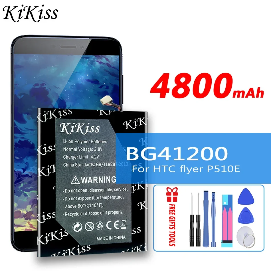 

Аккумулятор KiKiss BG41200 BG 4800 на 41200 мАч для батарей HTC flyer P510E