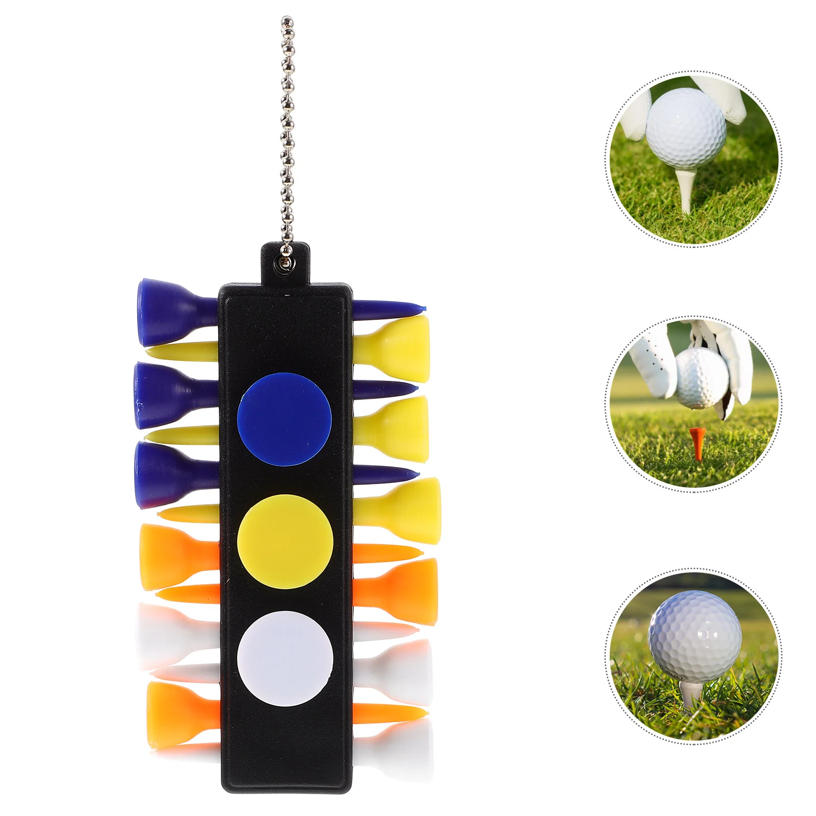 

12 Tees Markers Divot Tool Set With Keychain