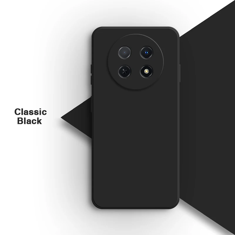 Solid Color Soft Liquid Silicone Phone Case - Simple Design Back Cover
