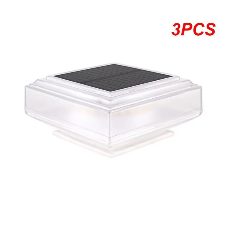 

3PCS Garden Lights High Quality Waterproof Square Outdoor New Solar Light Sturdy Lamp Body Solar Energy Gate Post Garden