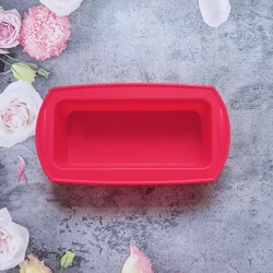 Versatile Rectangular Silicone Baking Pan for Bread, Cake, and More (Red)