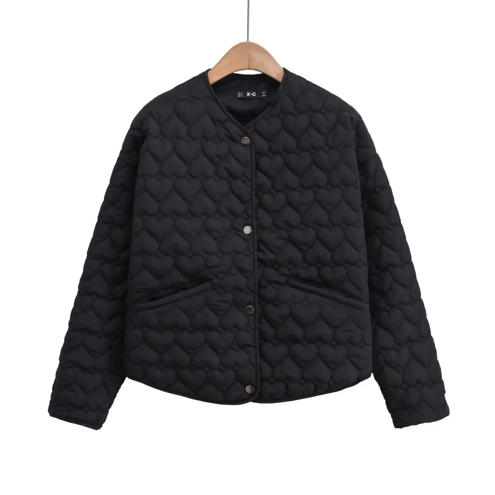 Cotton Velvet Heart Jacket - Brown
