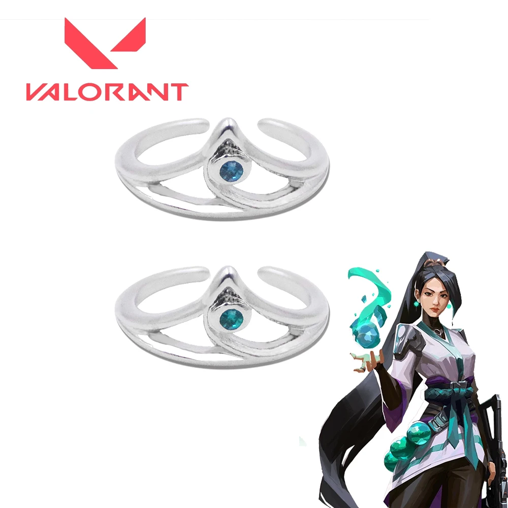 Gioco Relovant Sage Cosplay Ring Green Blue Crystal Anelli Di Apertura Regolabili Per Coppia Lover Jewelry Prop Accessori