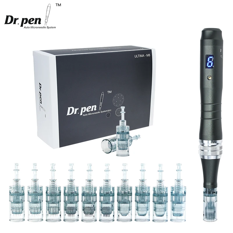 Dr Pen Ultima M8 Derma Pen Con Cartucce Ad Ago Professional Wireless Doctor Pen Microneedling Acne Scar Removal Tattoo Tool