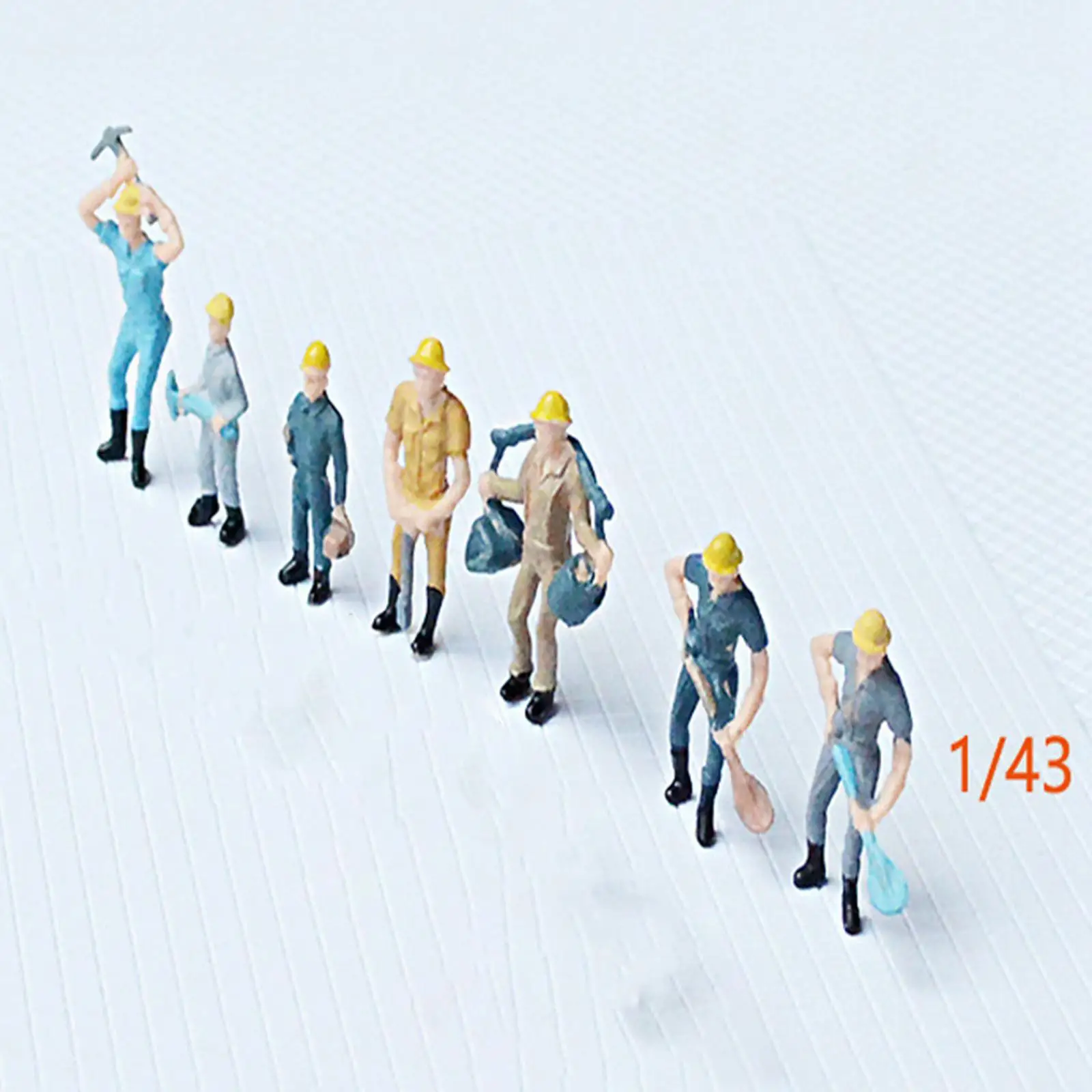 

10Pcs 1/43 Mini Railroad Worker Figure Desktop Ornament Layout Scenery Diorama Train Track Micro Landscape Miniature Decoration