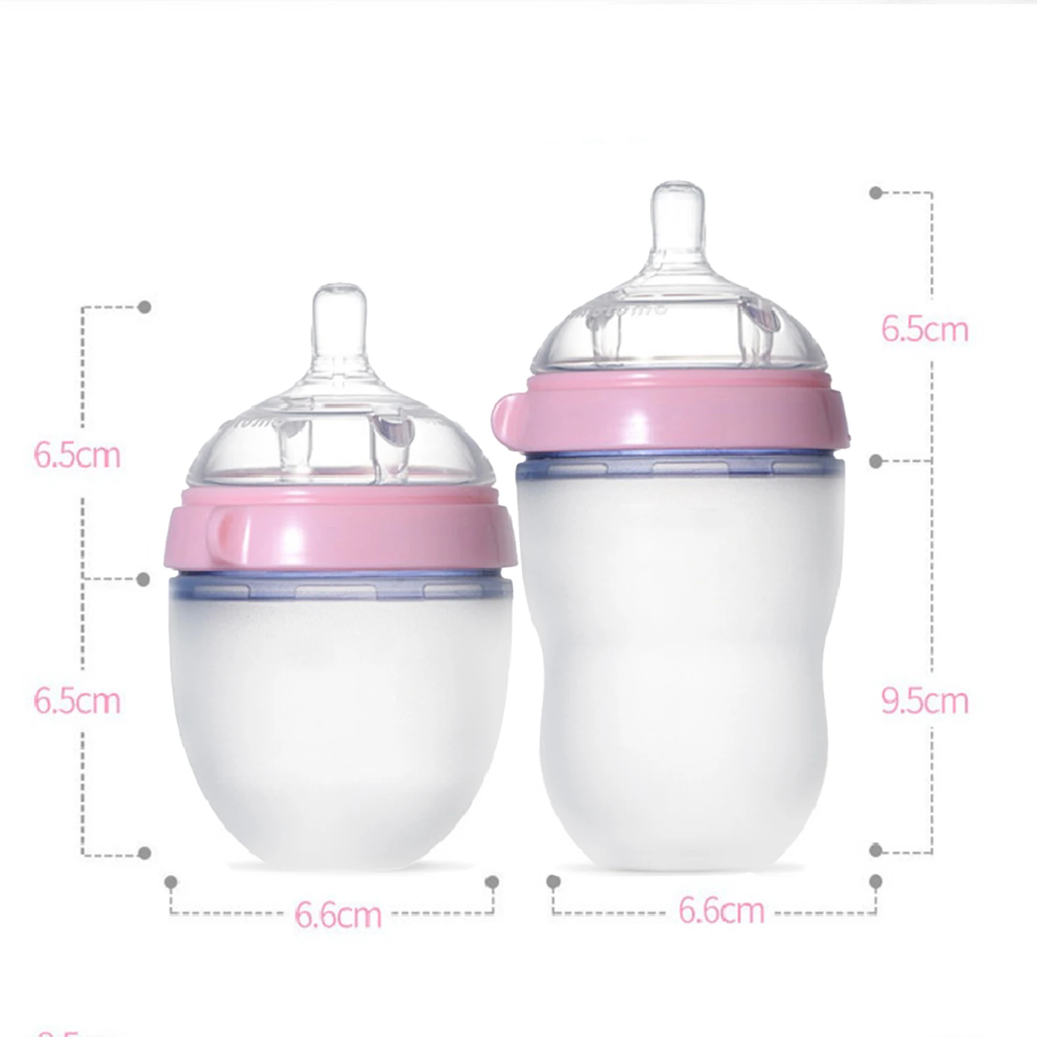 Silicone baby bottle feeding bottle imitation breast milk design 0-4 years old full silicone weaning
