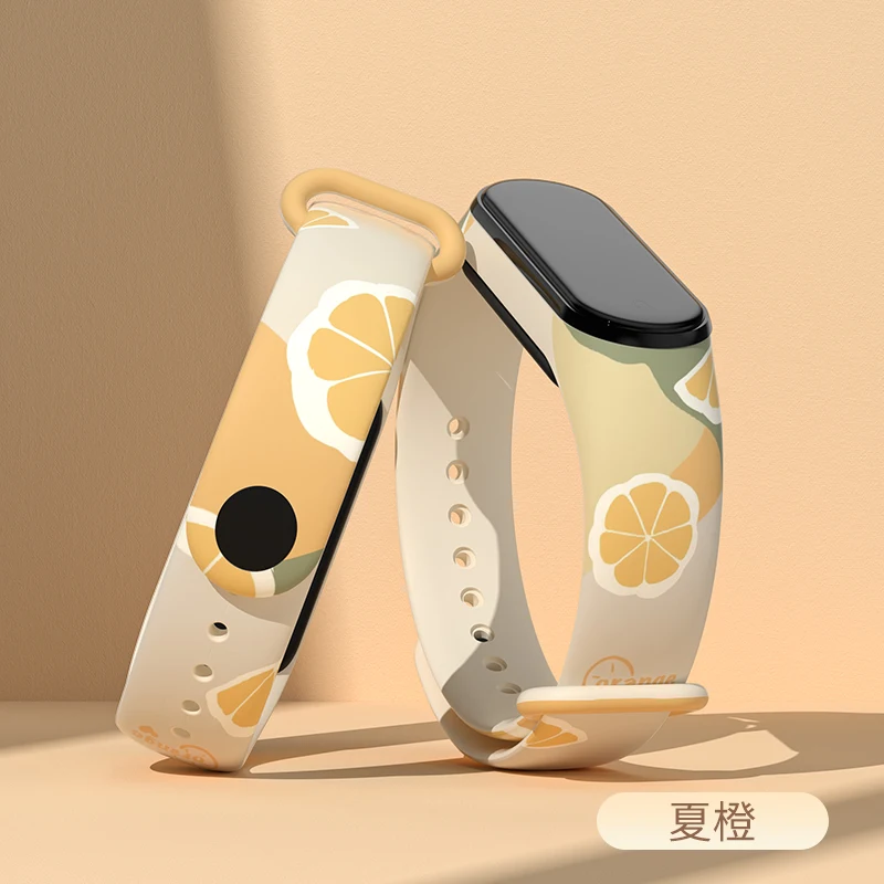 ตัวเลือกสินค้า สายนาฬิกา15มม. สำหรับ Xiaomi Mi band 7 6 5 4 3สายรัดข้อมือซิลิโคนสายรัดข้อมือ miband 3 4 band6 band7 smartwatch accesso