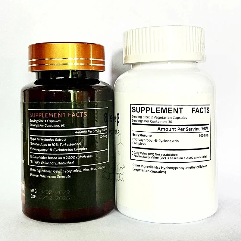 Turkesterone Capsules+Ecdysterone Capsules 2 Bottle