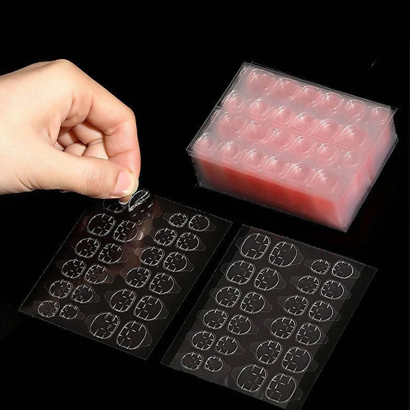 

10 Sheets Clear Jelly Tabs False Removable Stickers for Fingers