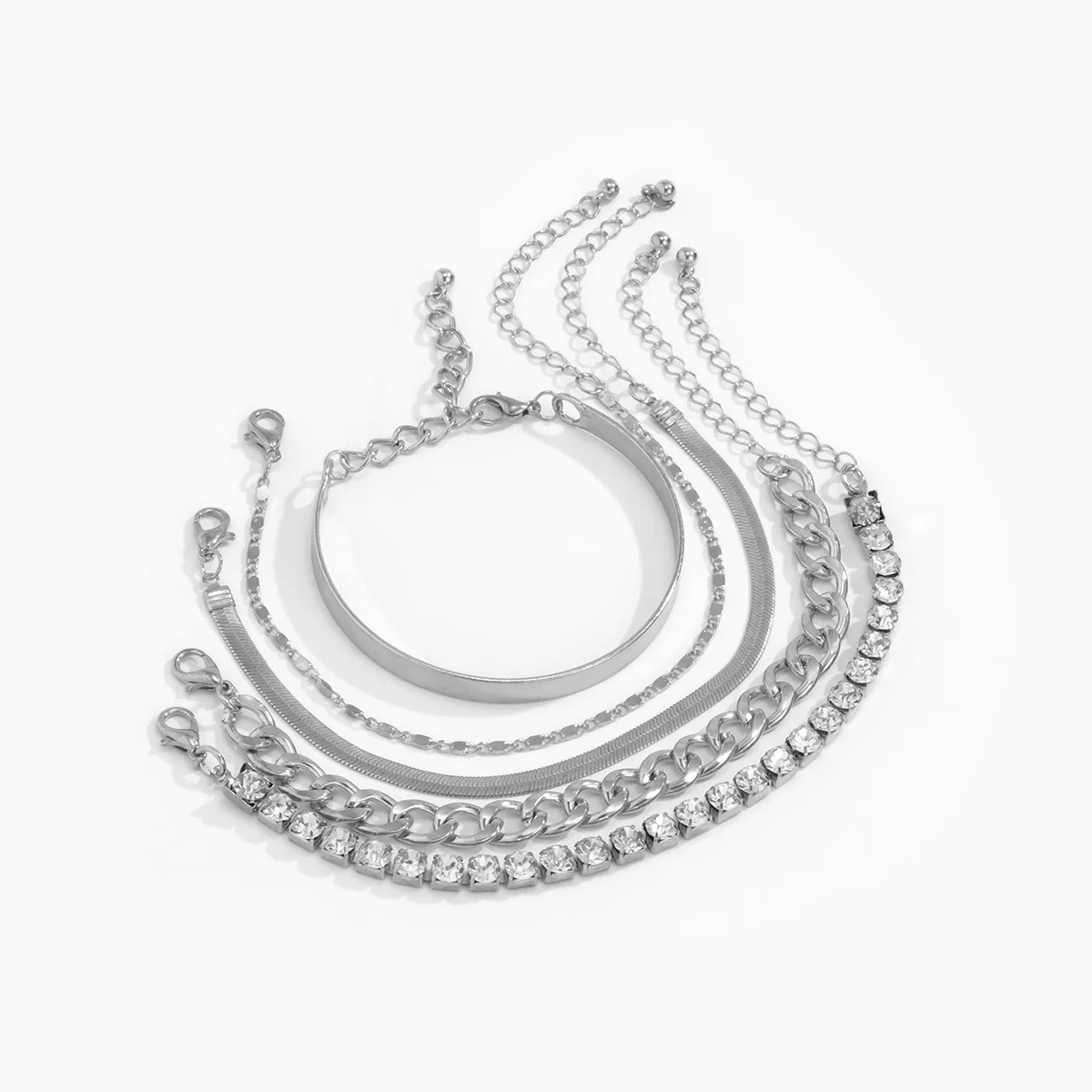 

European and American personality elements rhinestone set bracelet retro simple jewelry
