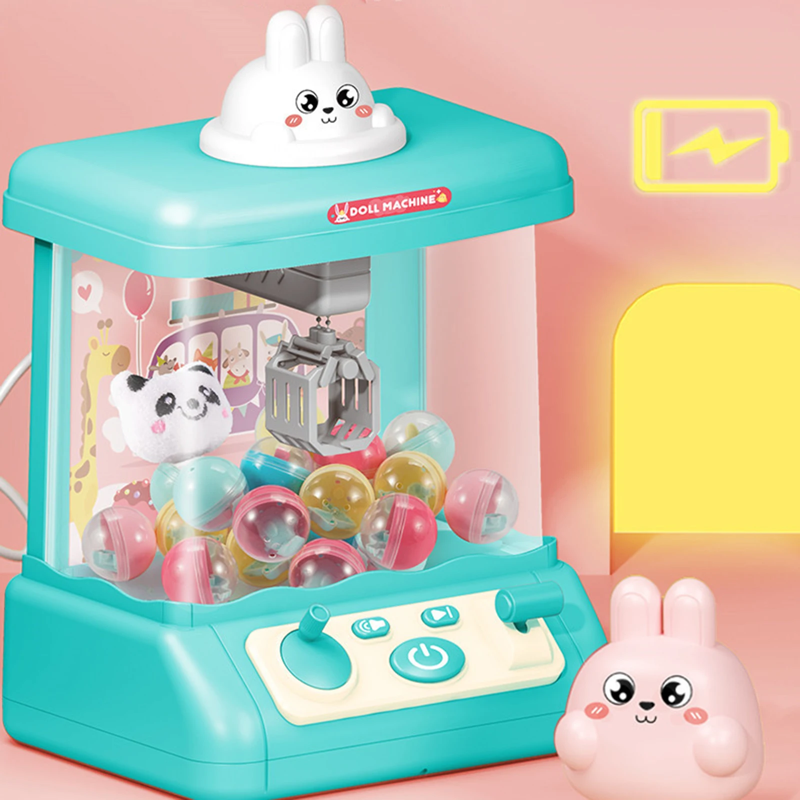 mini Machine Gifts Miniature Kids Catching Doll Machine Claw Toy 3