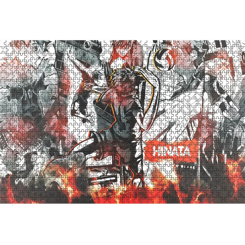 Haikyuu Jigsaw Puzzles 1000 Pieces Wooden Volleyball Anime Puzzles For Adults Children Educational Toys Gifts 6