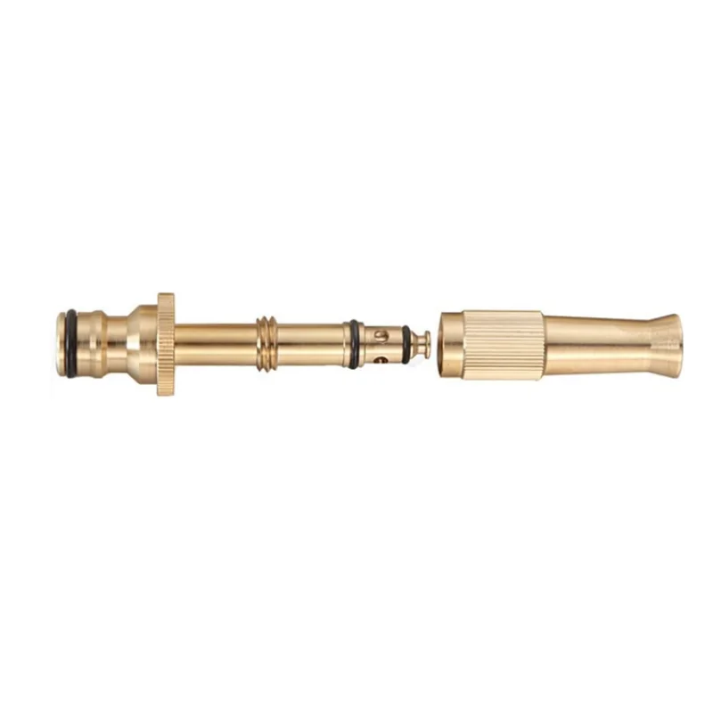 1/4 High Pressure Washer Shower Car Wash Water Gun Household Brush Car Watering Nozzle In-line Type Copper 3