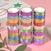 50 Rolls Random Design Glitter Washi Masking Tape Set Decorative Craft Tape Collection for DIY and Gift Wrapping 3
