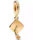 Pandora | 14k Gold-Plated Unique Metal Blend Graduation Cap Dangle Charm - View 4