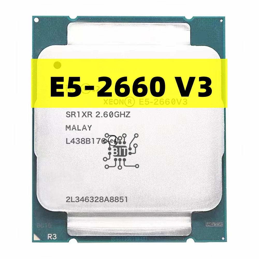 Xeon Cpu E52660v3 Sr1xr para X99 Ram Ddr4 260 Ghz 10 Núcleos 25m Lga20113 E5-2660 Processador v3