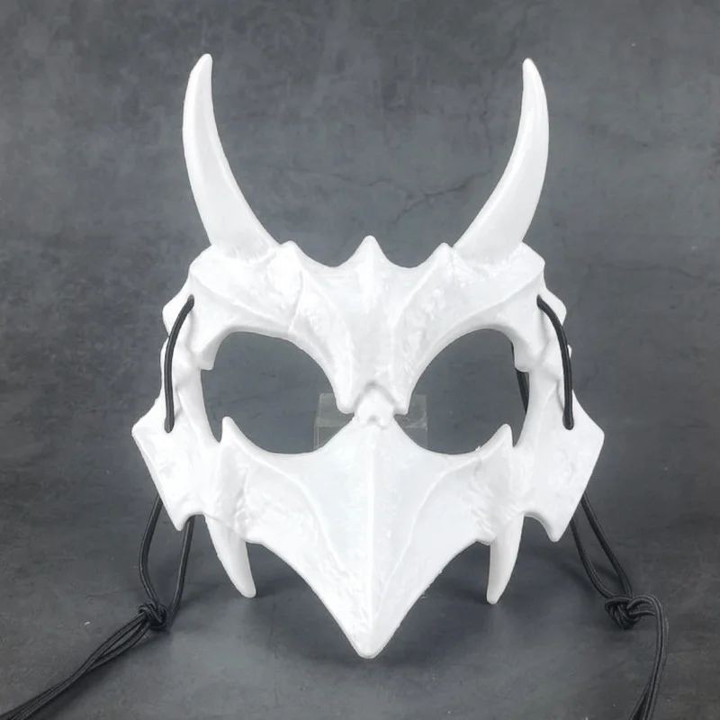 Animal Skeleton Mask Party Cosplay Props Japanese Anime Dragon God Skeleton Half Face Mask Halloween Stage Show Accessories