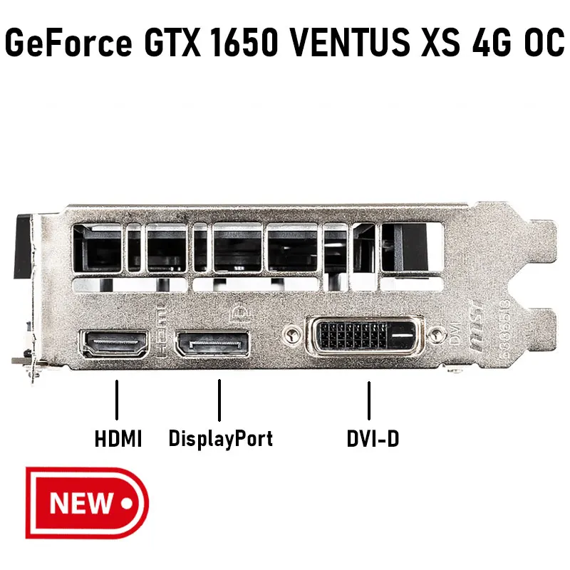 MSI Geforce GTX 1650 VENTUS XS OC 12nm 4G GDDR5 GDDR6 128