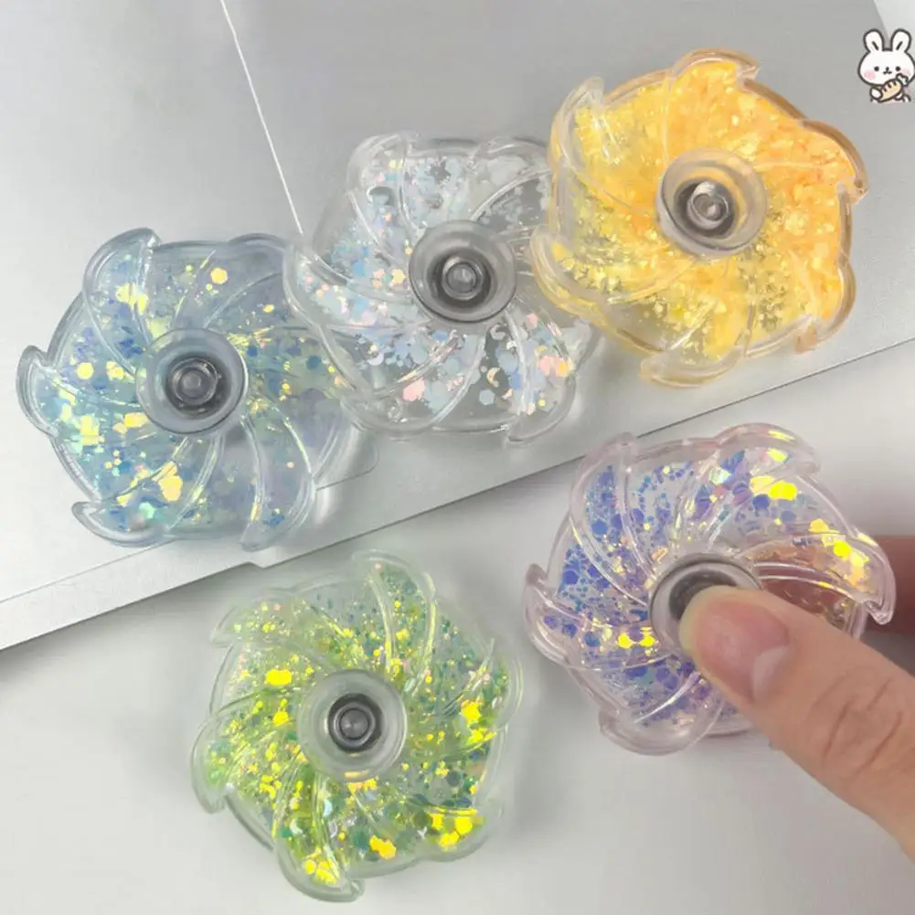 Anti-stress Spinner Toy Fidget Spinner Toy Glitter Quicksand Flower Fidget for Stress Relief Finger for Kids fidget toy sensory fidget toy anti stress toy