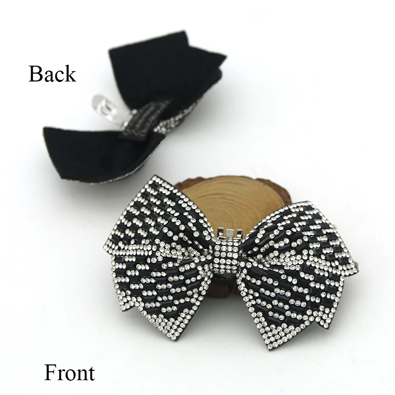 1PC Crystal Shoe Decorations Clip Shiny Rhinestone Bow Shoe Clips Bride Wedding High Heel Accessories For Women Shoe Buckles