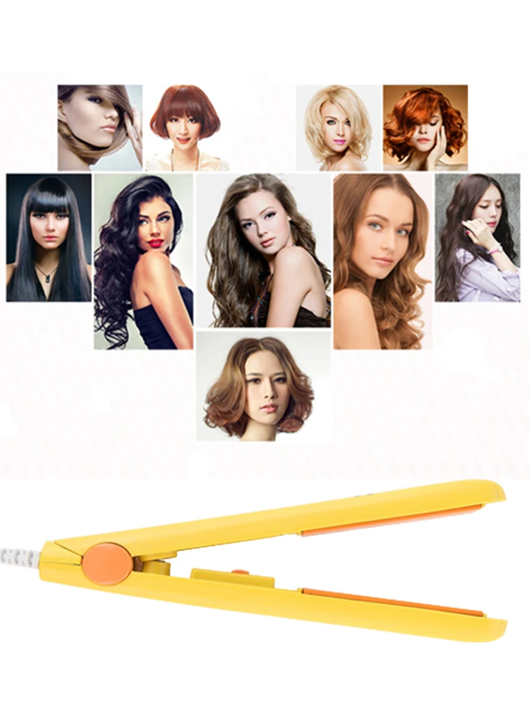 New Mini Hair Straightener Flat Iron Ceramic Curling Iron Short Hair Portable Dual-Use Curler Hair Styling Care For Traveling images - 6