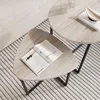 Round Coffee Table Set of 2 End Tables for Living Room,Black Small Coffee Table Living Room 6