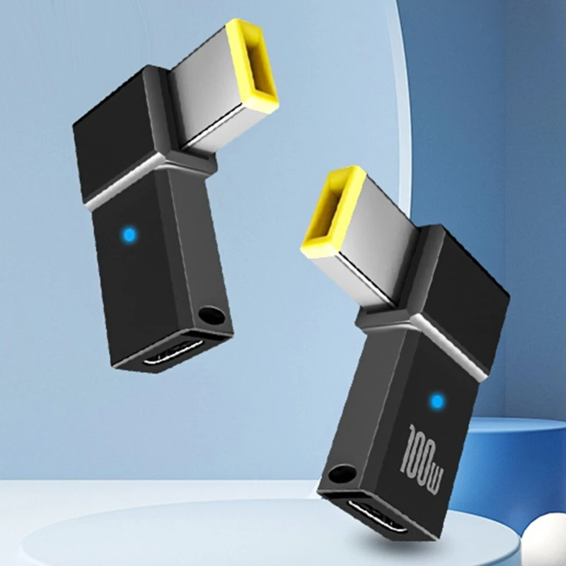 Okeeyseda Convertitore da 100 W USB Tipo C Femmina un Spina PD Quadrata USB-C Ricarica Rapida per Connettore Adattatore di Alimentazione CC per Laptop