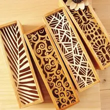 

Pencil Case Lace hollow wooden stationery box storage Restoring ancient ways free shipping