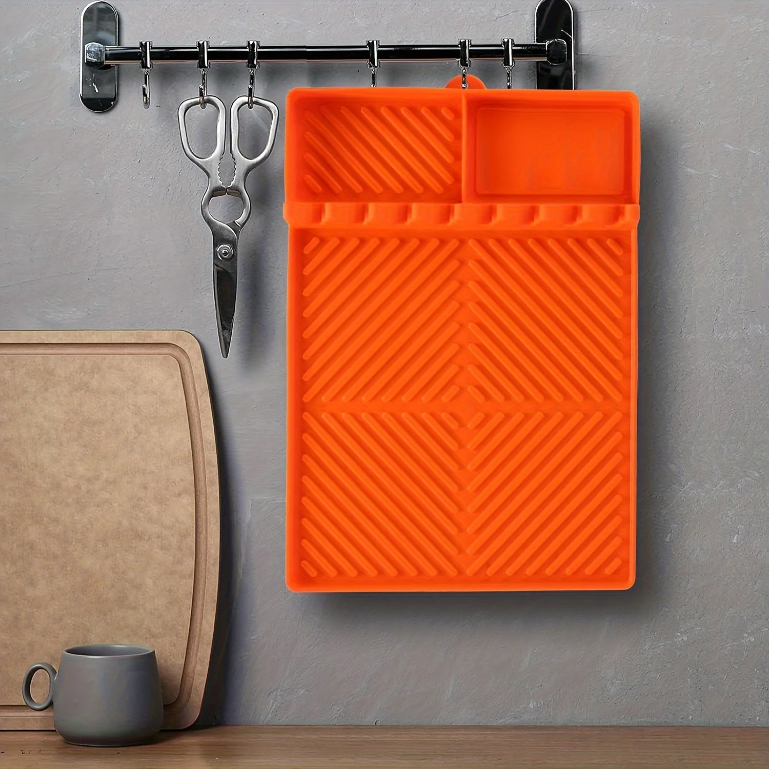 Silicone Grill Side Shelf Mat with Drip Tray 3