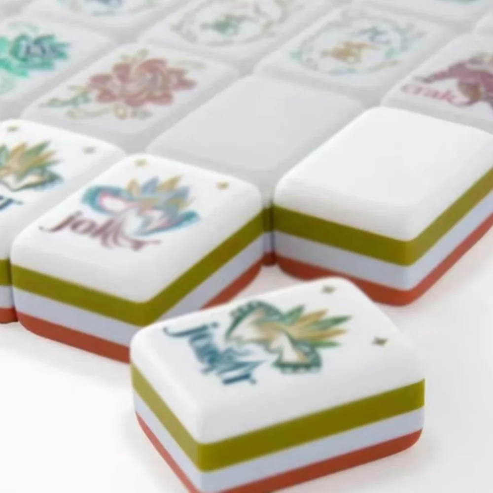 customized 4 layer american mahjong cards 160 acrylic tiles mahjong set with print vintage pattern for family party game Customized 4-Layer American Mahjong Cards 160 Acrylic Tiles Mahjong Set with Print Vintage Pattern for Family Party Game 3