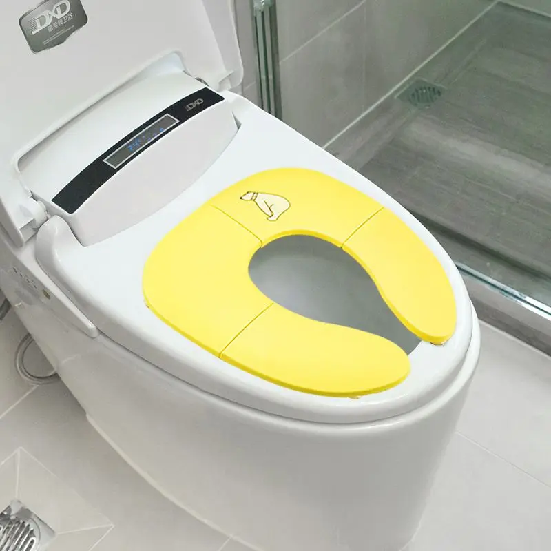 Folding Potty Seat Portable Travel Non-Slip Suction Cups Fits Round Oval Toilets