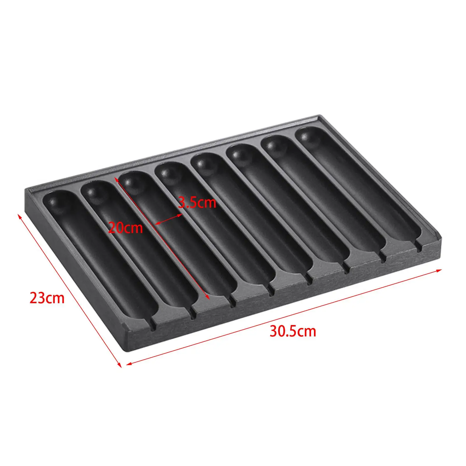 

8 Cavity Sausage Grilling Pan Nonstick DIY Rectangle Grill Pan Hot Dog Maker