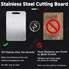 1~3PCS Cutting Boards for Kitchen 304Stainless Steel Thickened Board Double Sided Food Grade Portable Fruit Meat Chopping 4